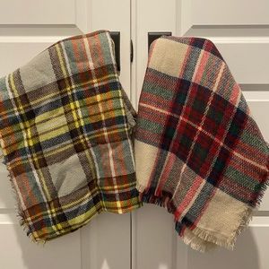 Plaid Blanket Scarfs